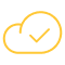 Cloud integration icon yellow